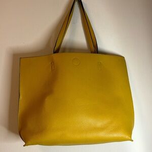 Tan Leather Large Tote and Matching Bag & Gold Hardware Interior Cel Pocket NWOT